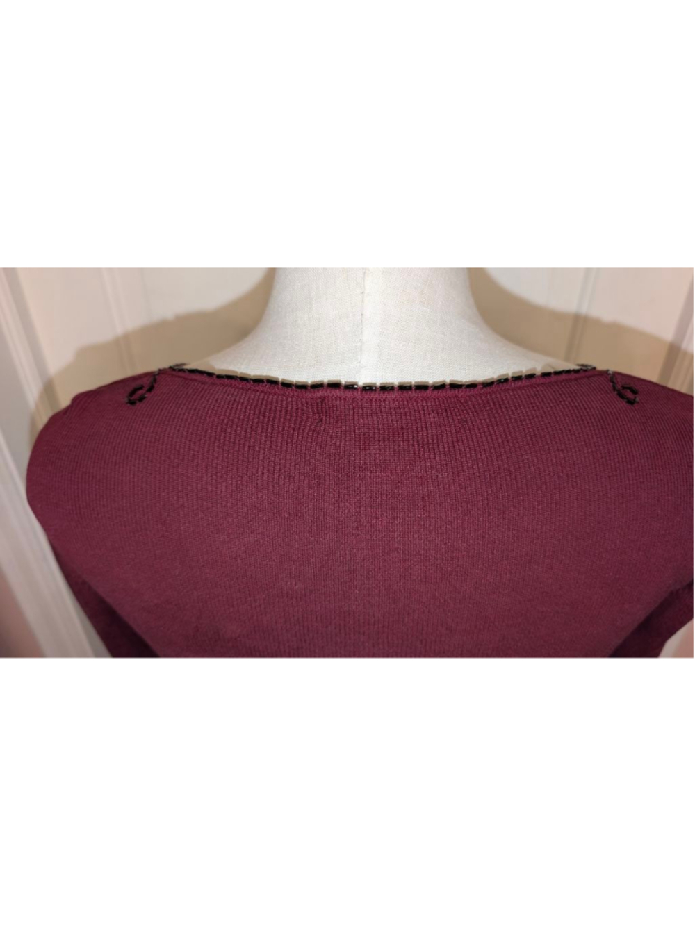 Vintage silk beaded Betsey Johnson cardigan - Picture 6 of 12